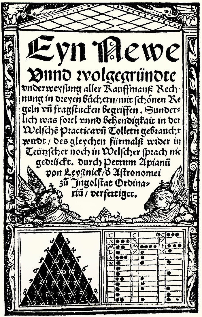 Petrus Apianus's Pascal's Triangle,1527