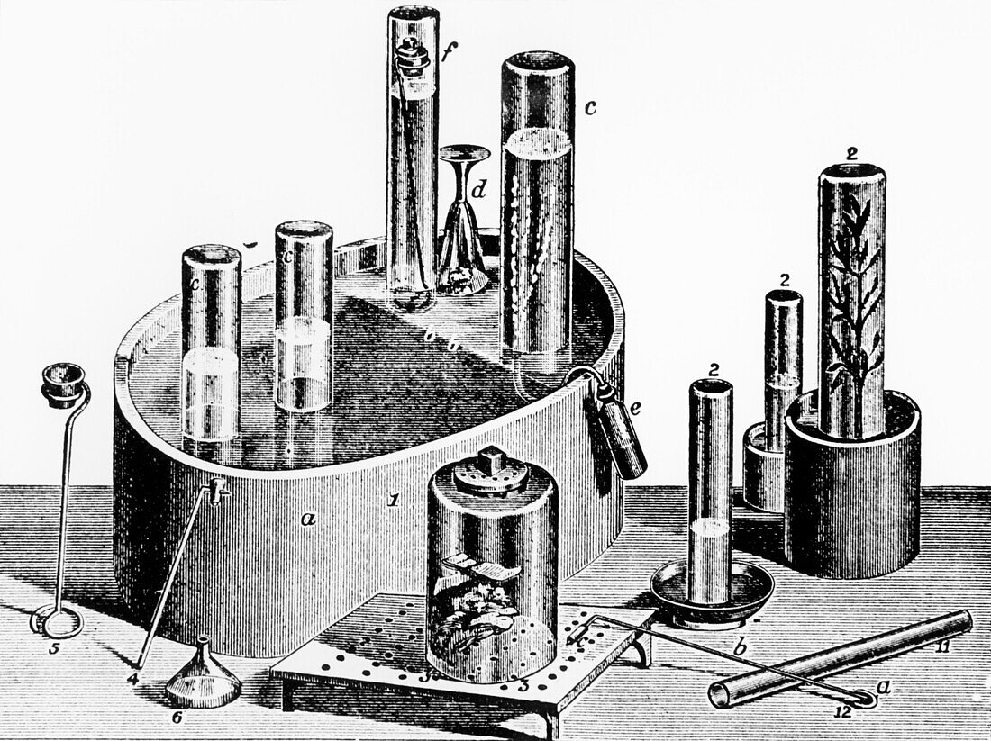 Priestley's apparatus for investigating gases
