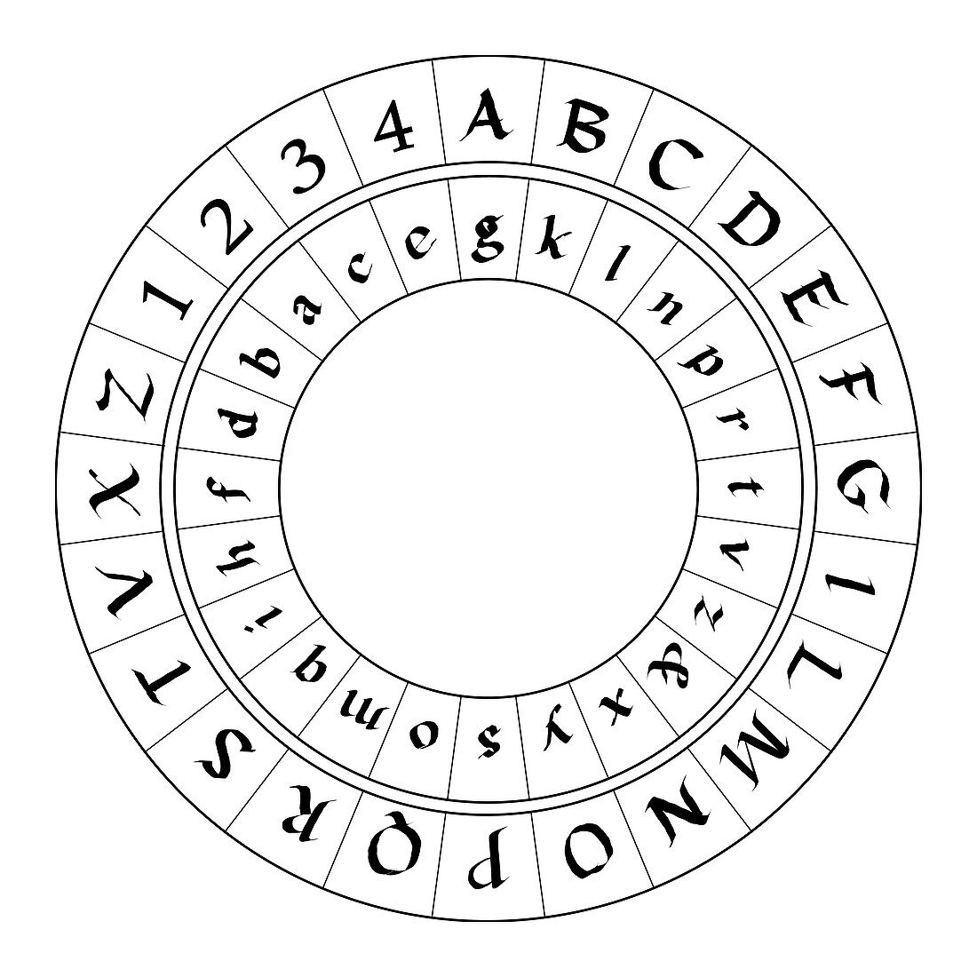 Alberti cipher disc,artwork