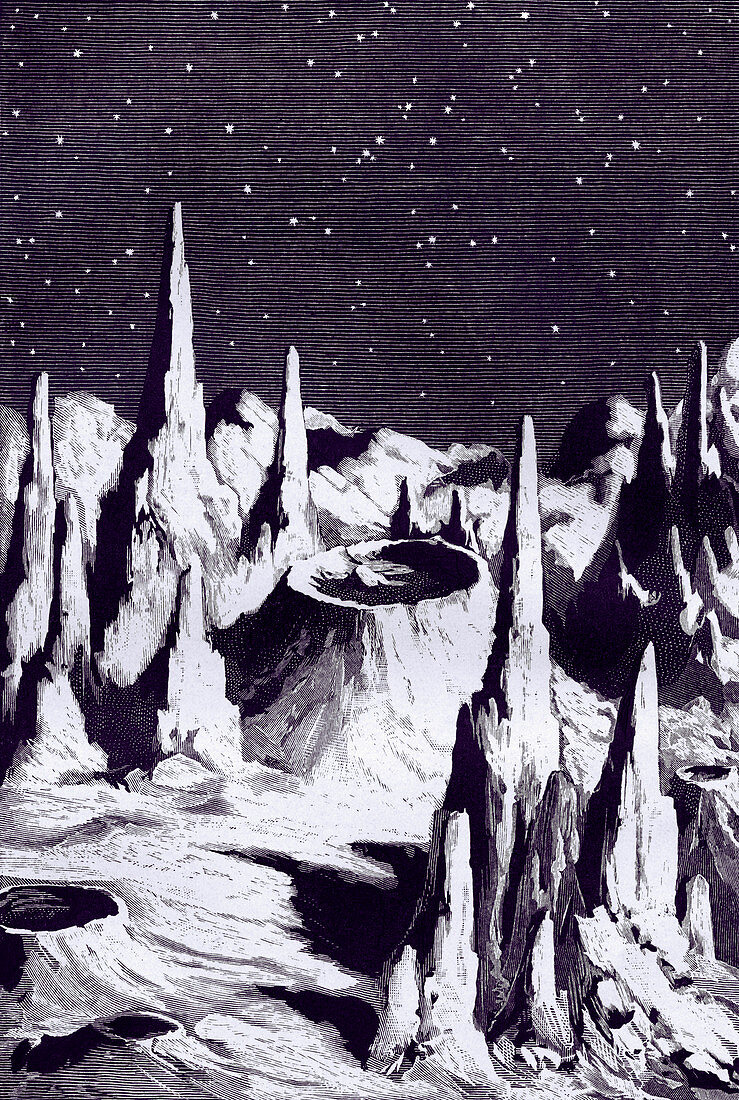 Surface of the Moon,historical artwork