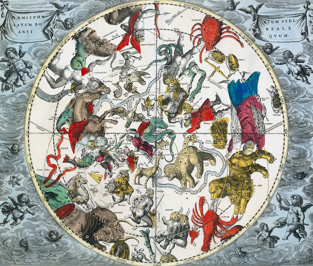 Ancient northern constellations,1708
