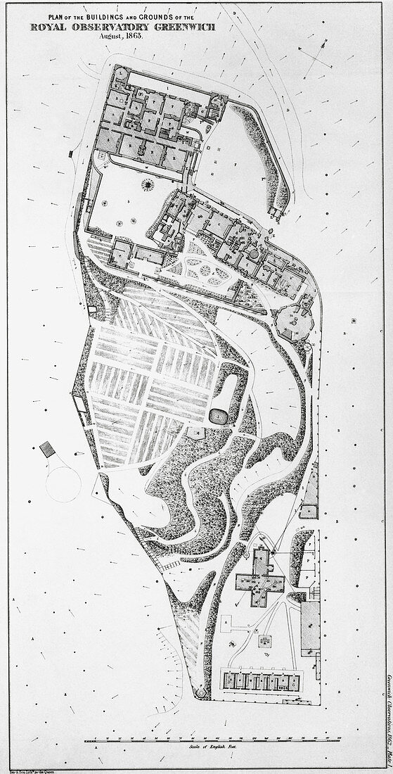 Royal Observatory,Greenwich,1863 map
