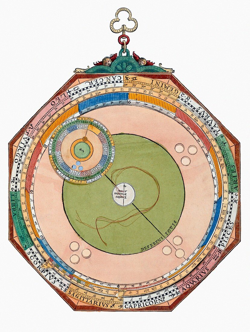 Wheel chart for Jupiter's orbit,1540