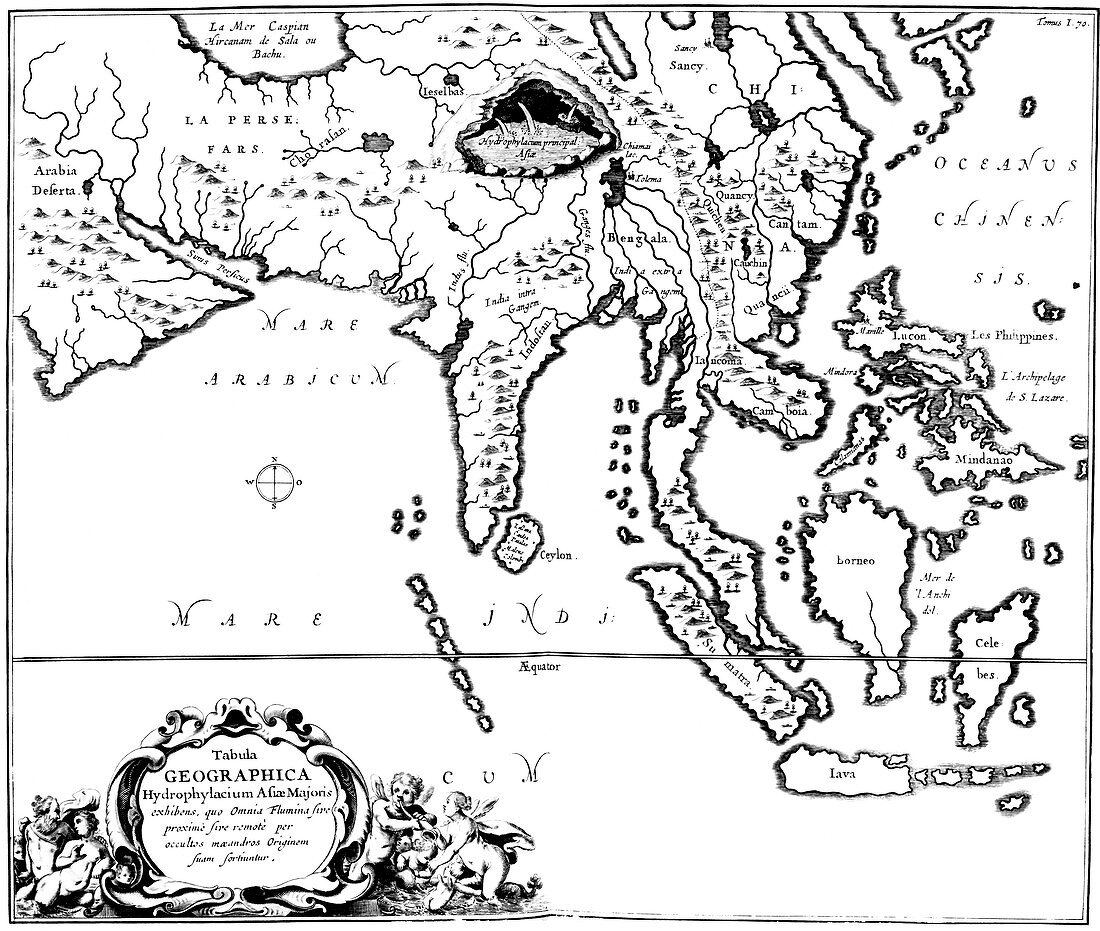 Kircher's map of Asia,1678