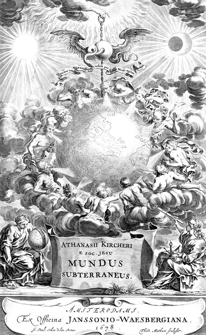 Kircher's book on geology,1678