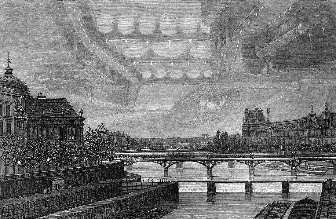 Mirage over Paris,1869