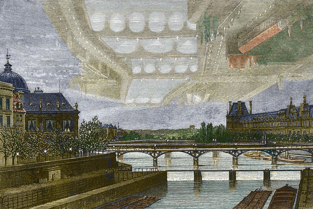 Mirage over Paris,1869