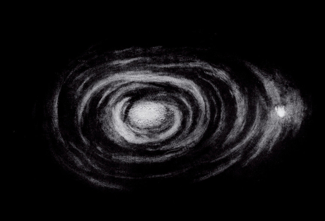 Drawing of M51 made by the third Earl of Rosse