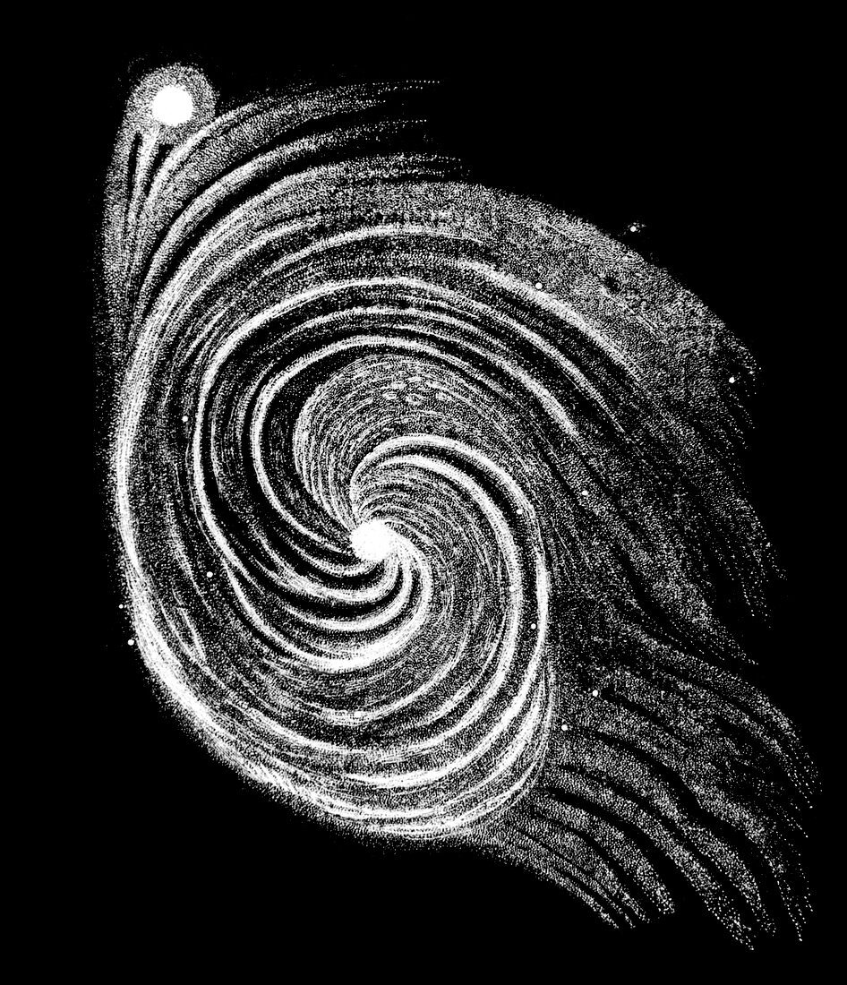 Drawing of Galaxy M51 by the Third Earl of Rosse