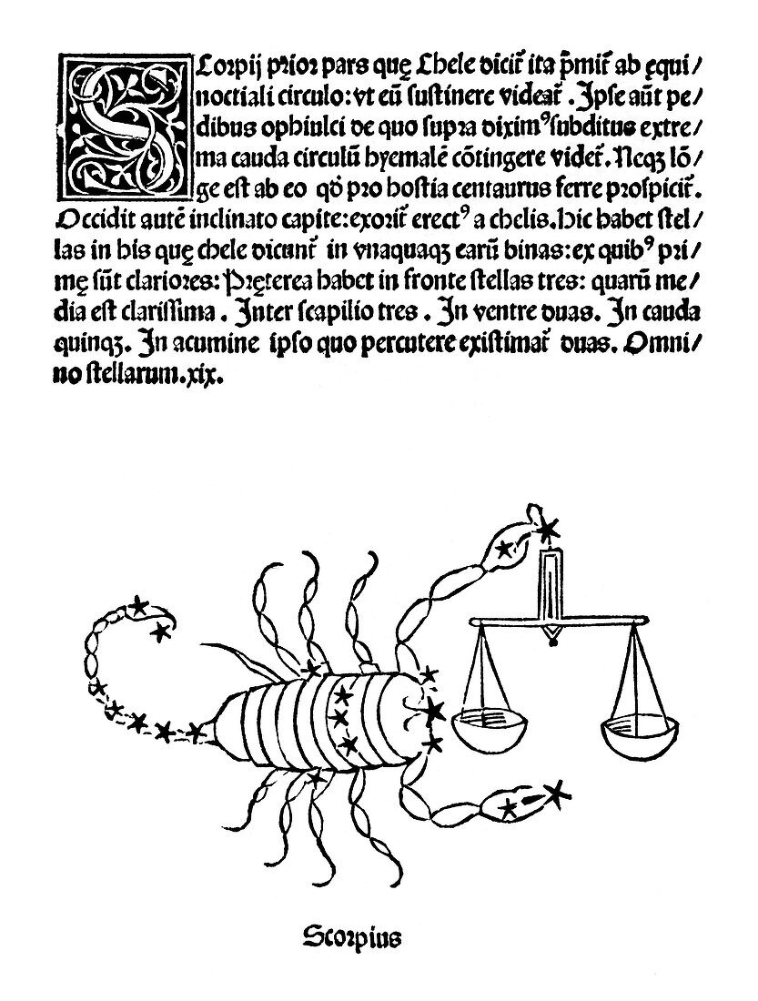 Scorpio constellation,1482