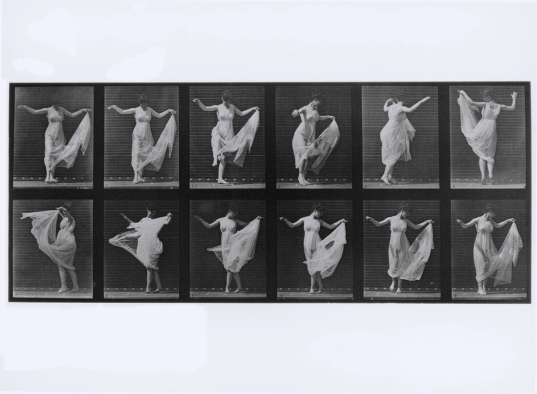 High-speed sequence of a woman doing a pirouette