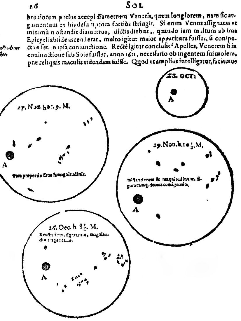 Scheiner's sunspot observations,1611