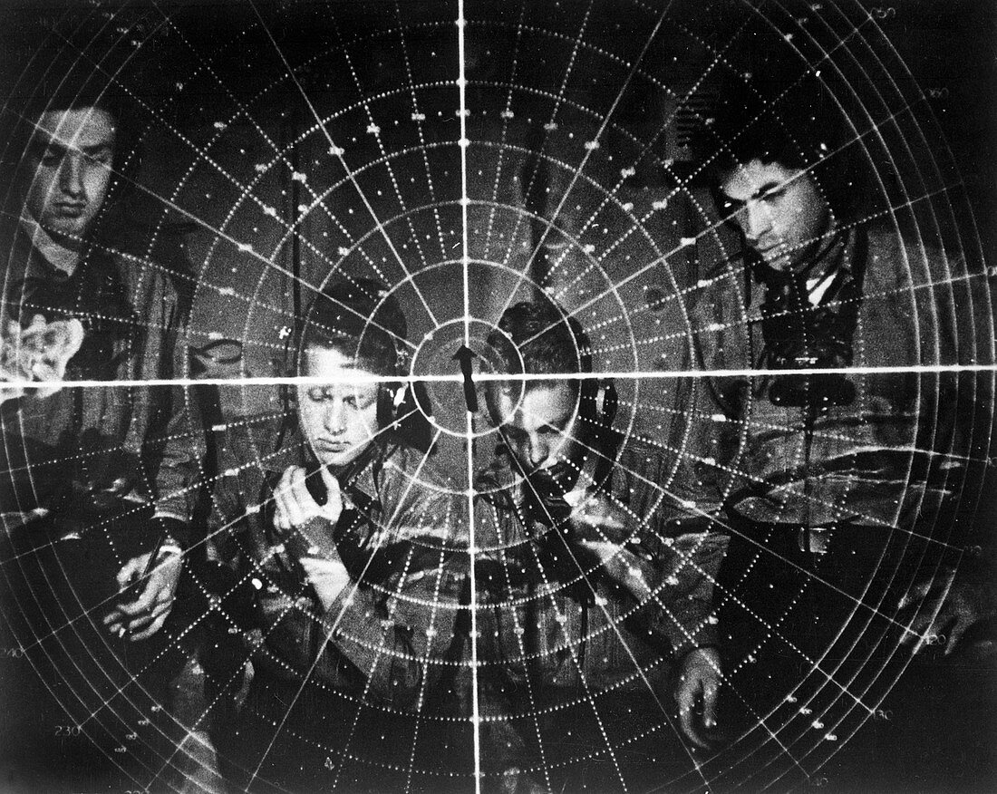 US Navy radar scope,World War II
