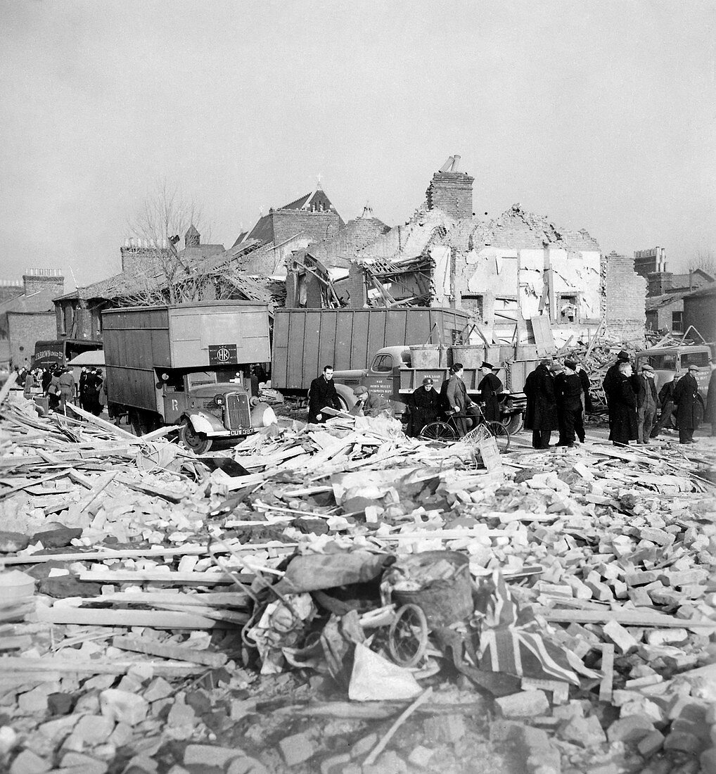 V-series missile damage,London,WW2