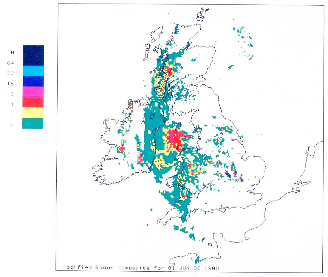 Weather radar display sequence