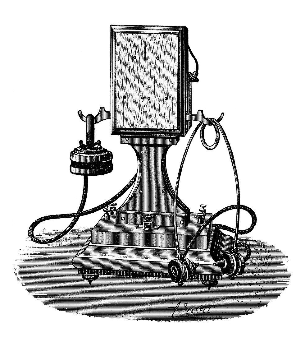 Telephone headphones,19th century