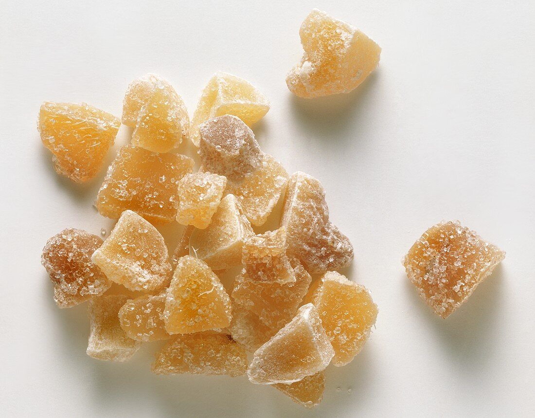 Candied ginger, in pieces