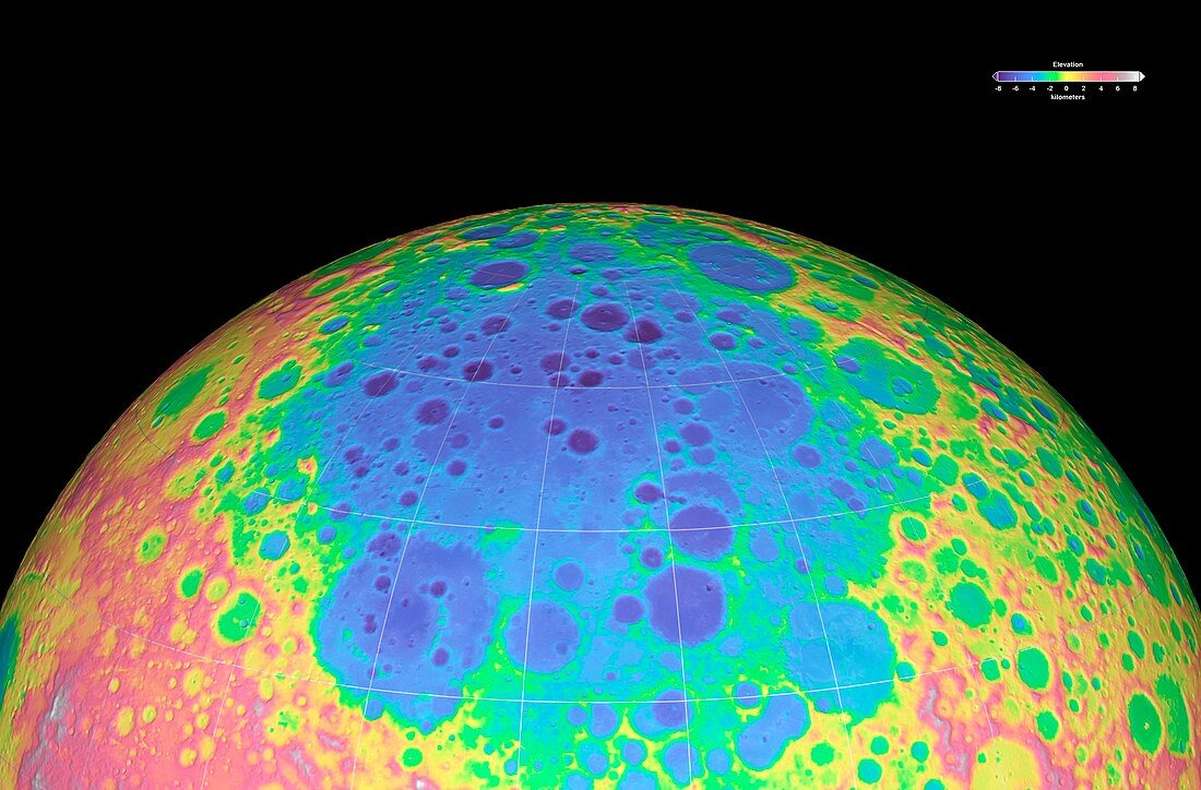 Moon's South Pole-Aitken Basin,LRO image