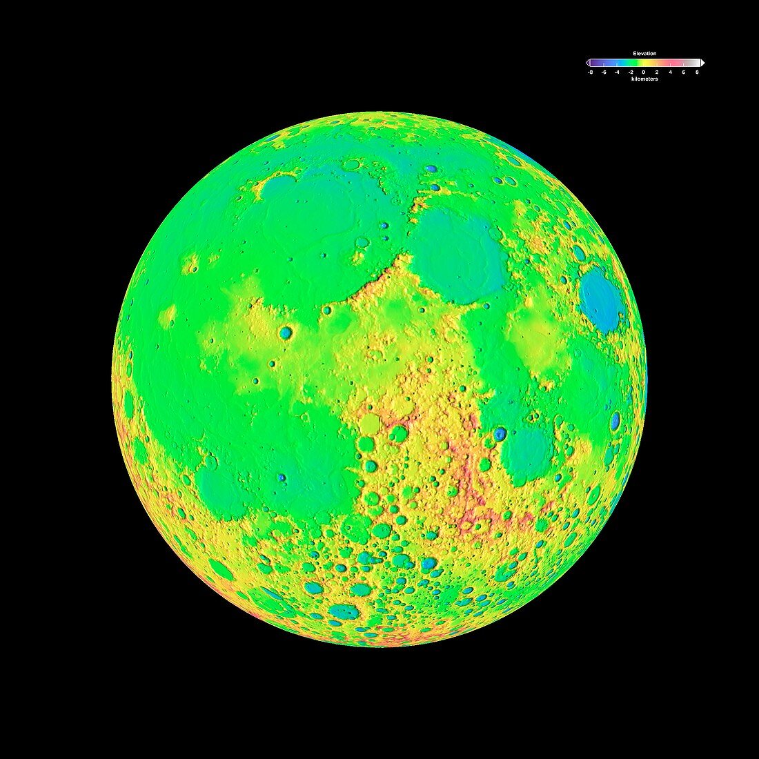 Moon's near side,LRO image