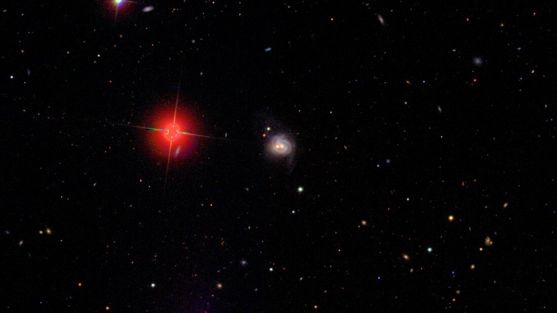 Markarian 739 colliding galaxies