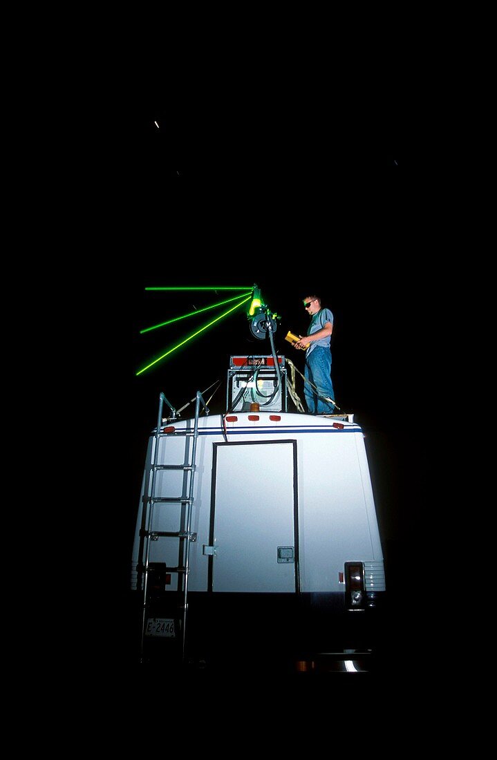 LIDAR laser atmospheric research