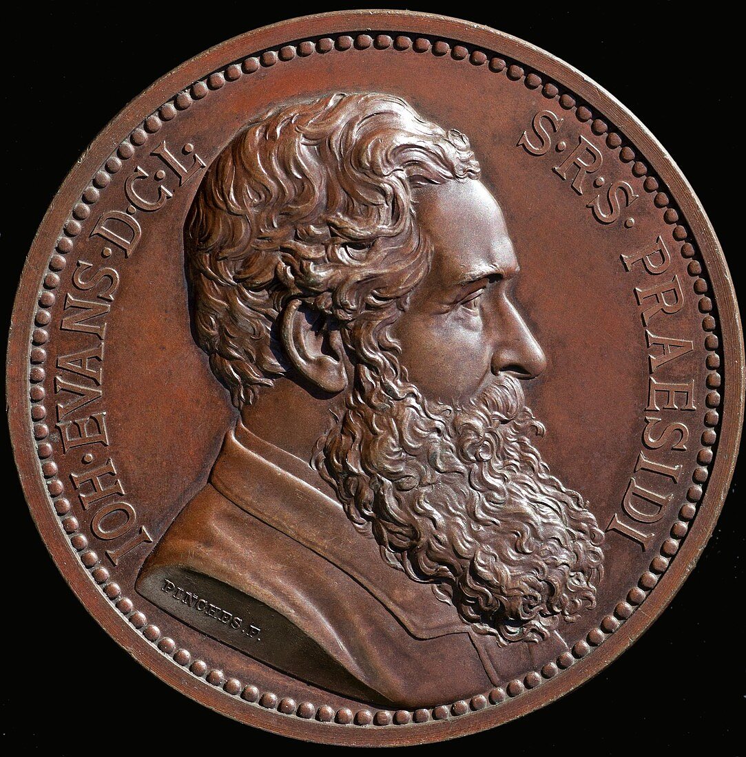1887 Bronze of Sir John Evans antiquiary