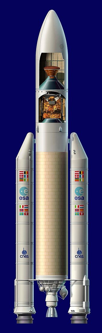 Ariane 5 rocket with ARD,artwork