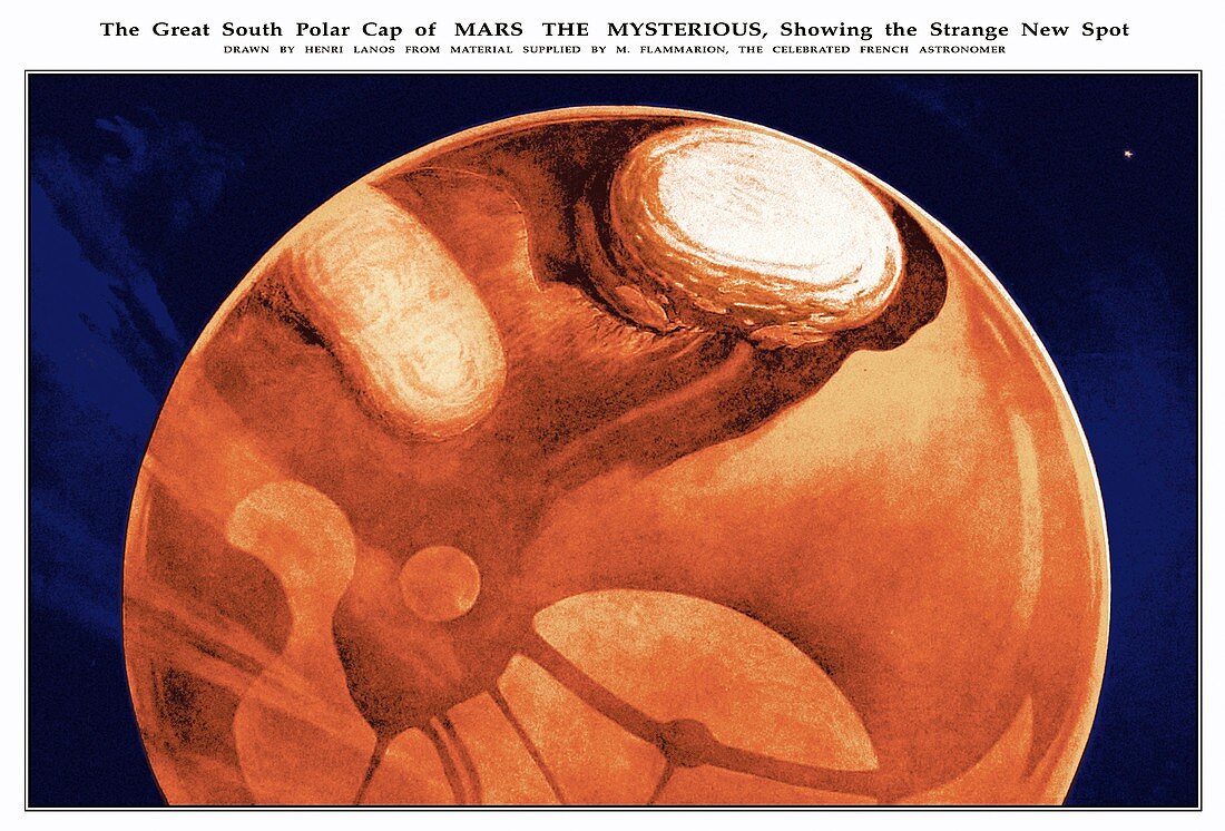 Schiaparelli's Mars,historical artwork