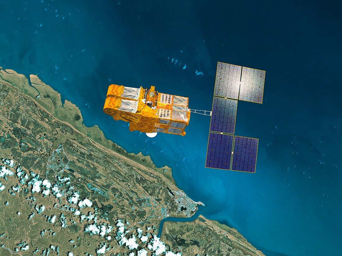 SPOT 4 satellite,artwork