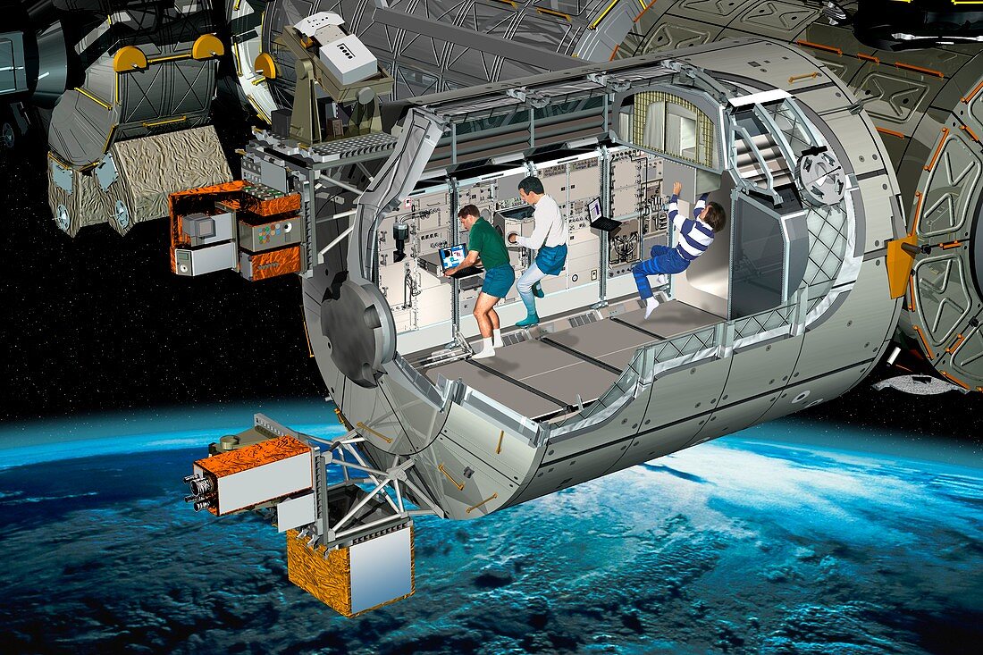 Columbus module of the ISS,artwork