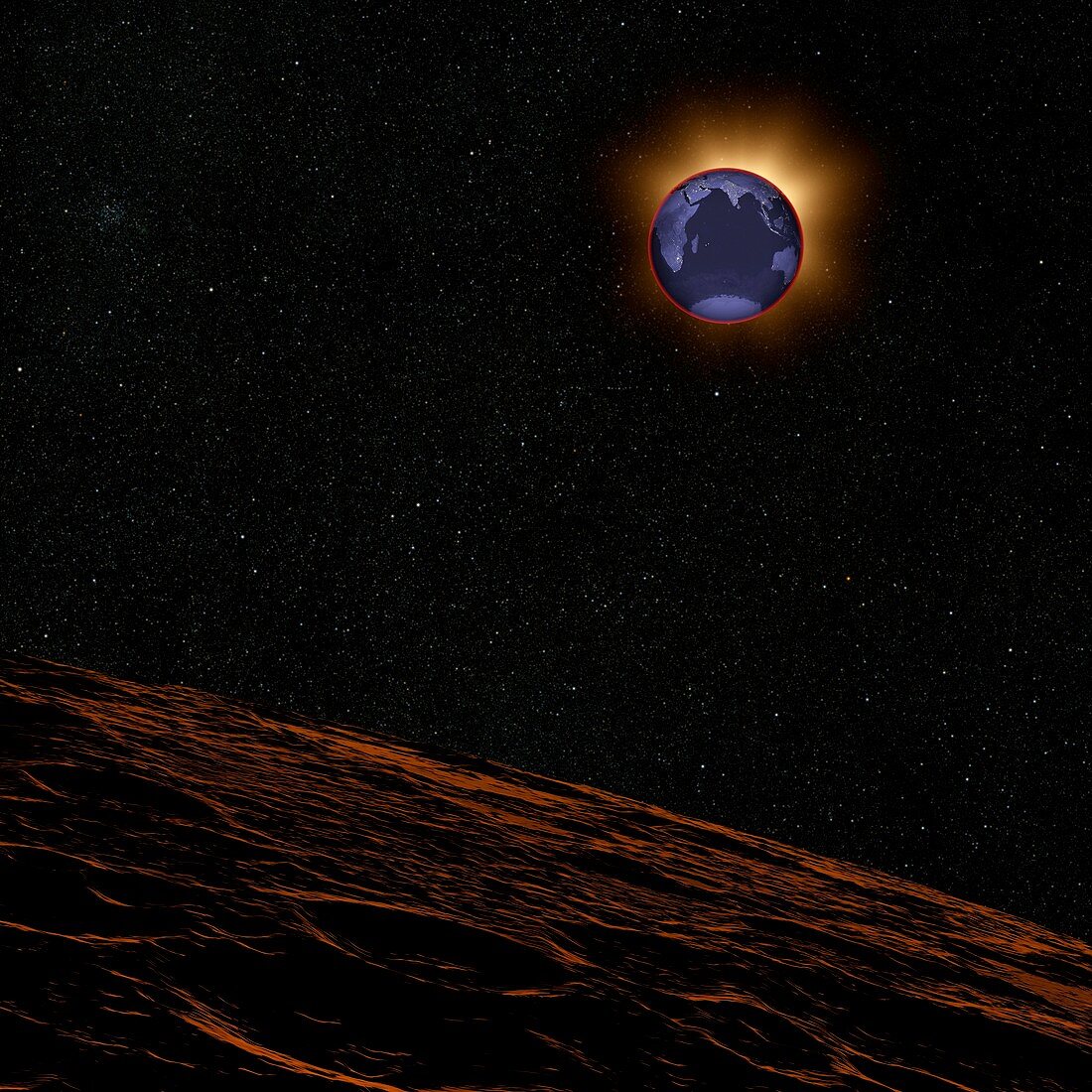 Lunar eclipse seen from the Moon,2011