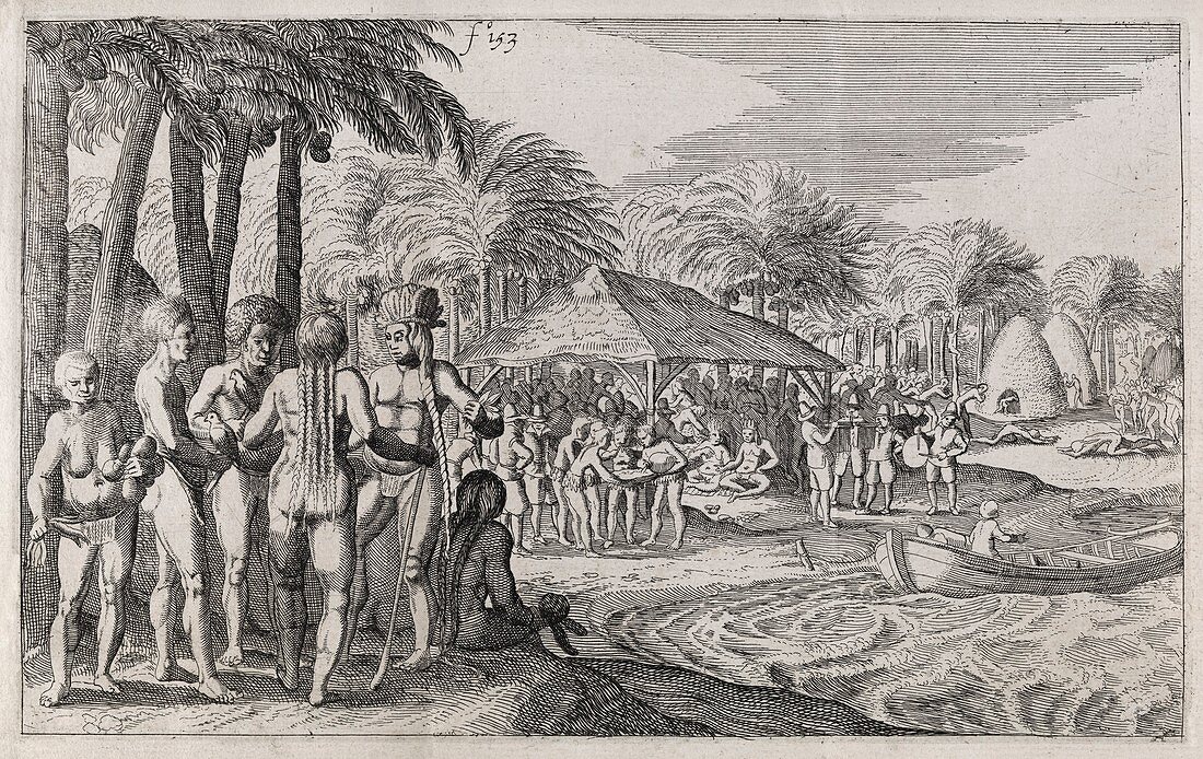 Schouten exploring New Guinea,1616