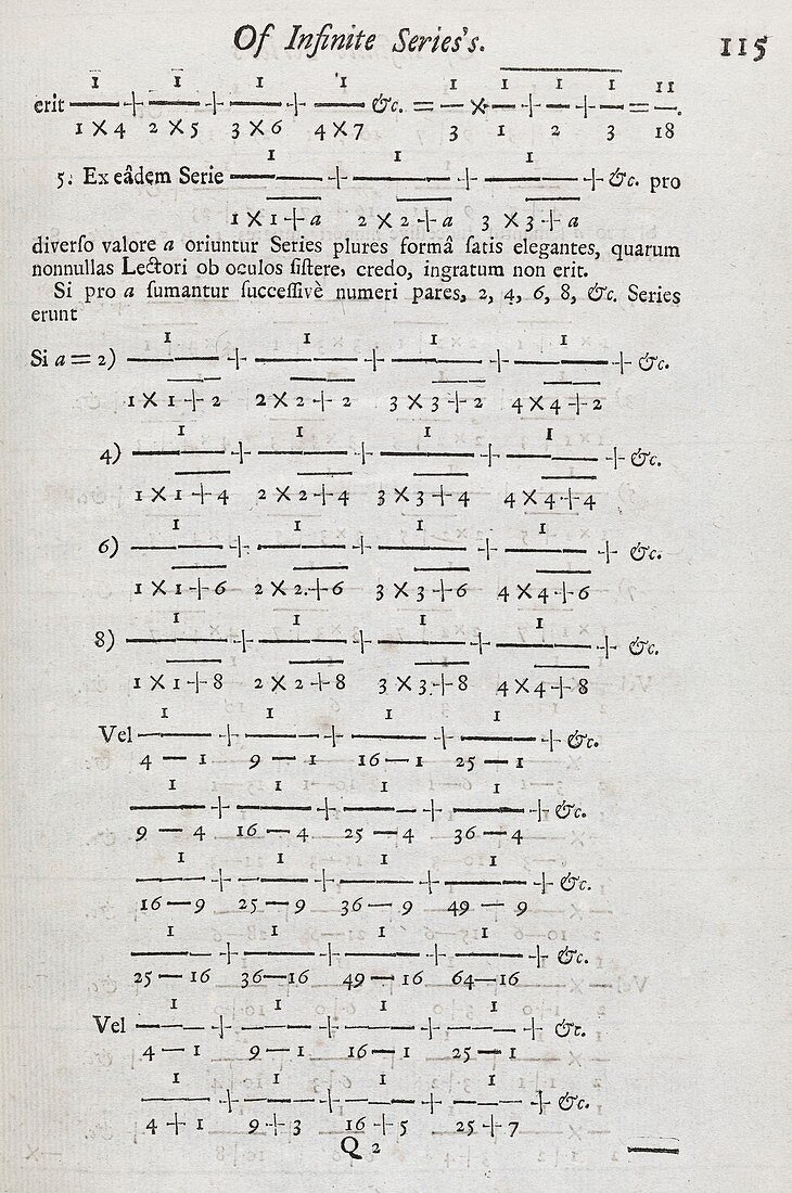 Mathematical series,18th century