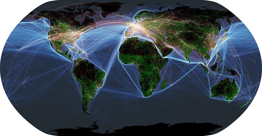 Global transportation map