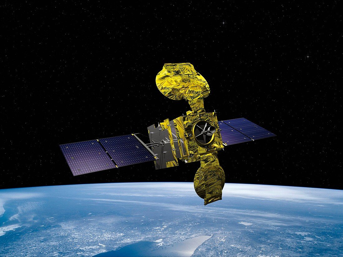Hylas-1 satellite in orbit,artwork