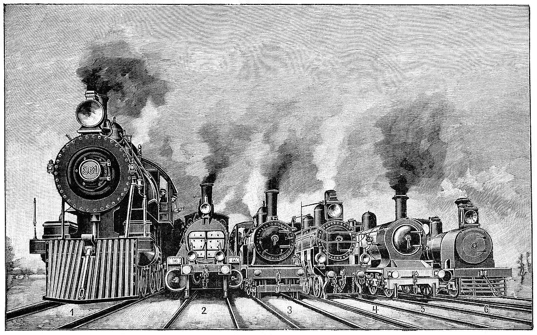 Steam locomotives,early 20th century