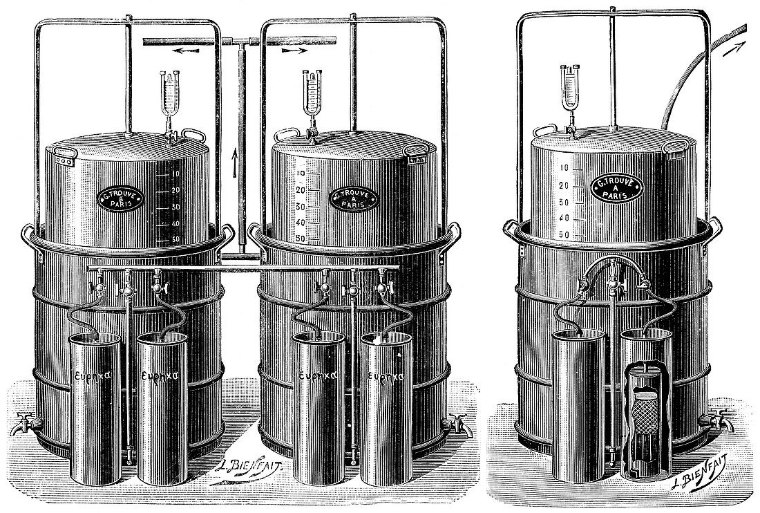 Acetylene lighting system,19th century