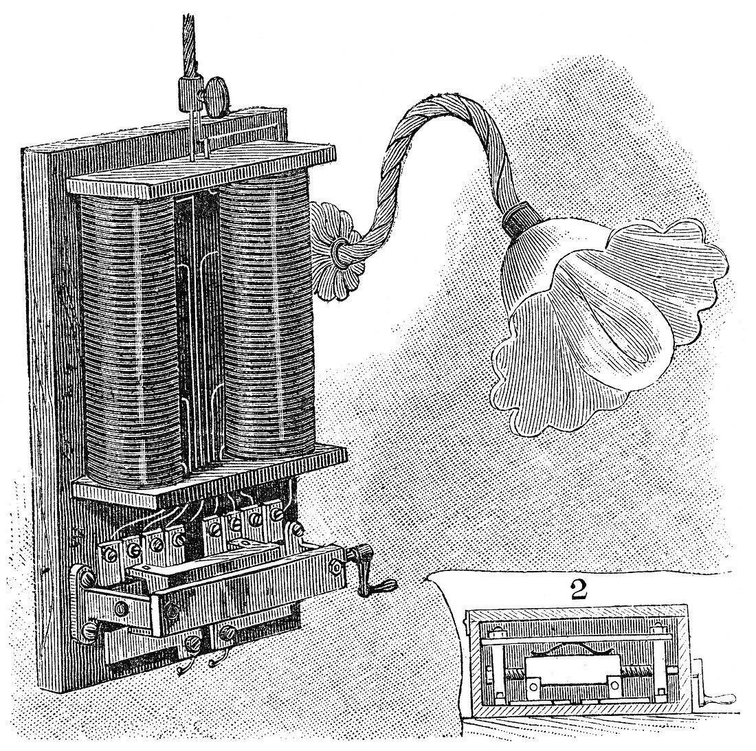 Dimmer lamp electrics,19th century