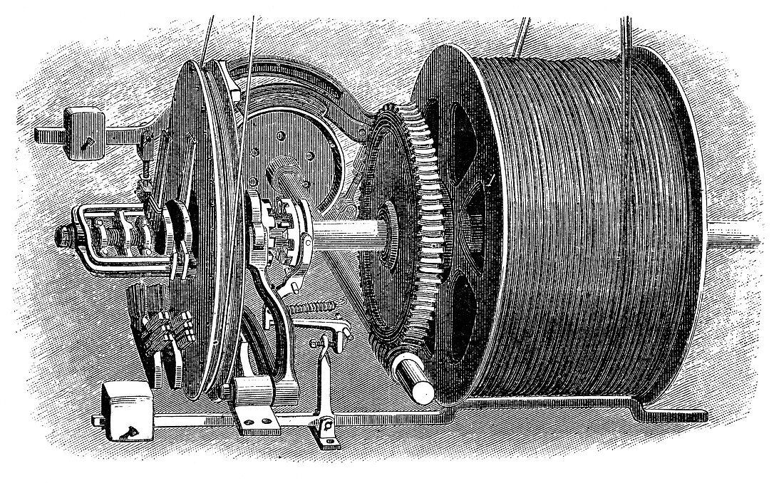 Elevator motor,19th century