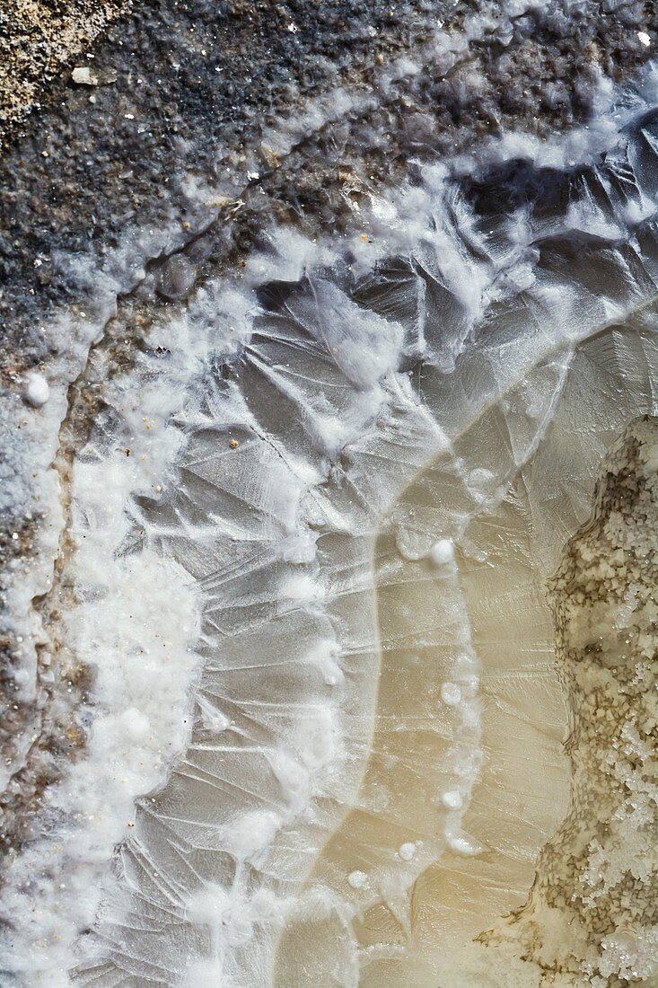 Salt deposit crystals