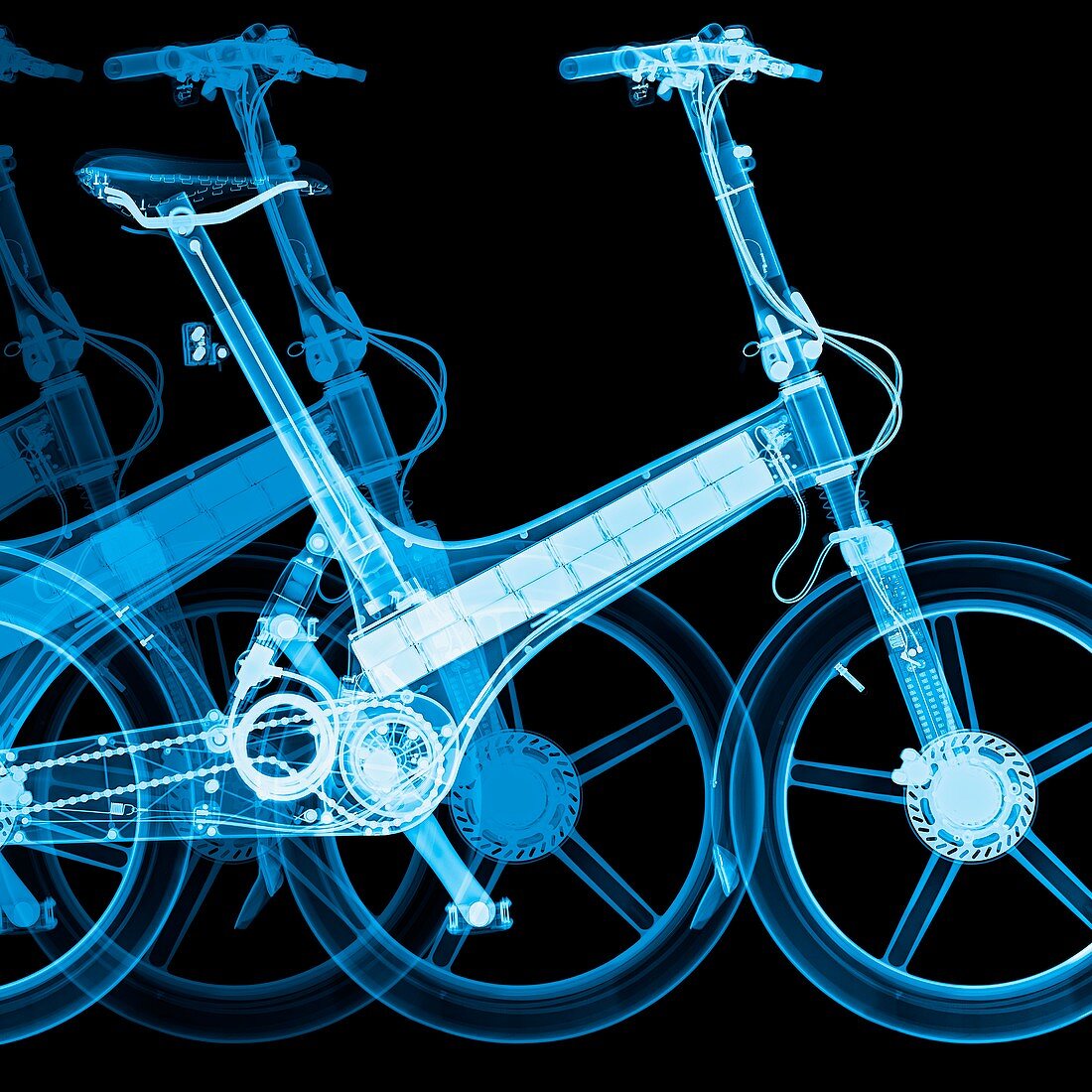 Electric folding bicycles,X-ray