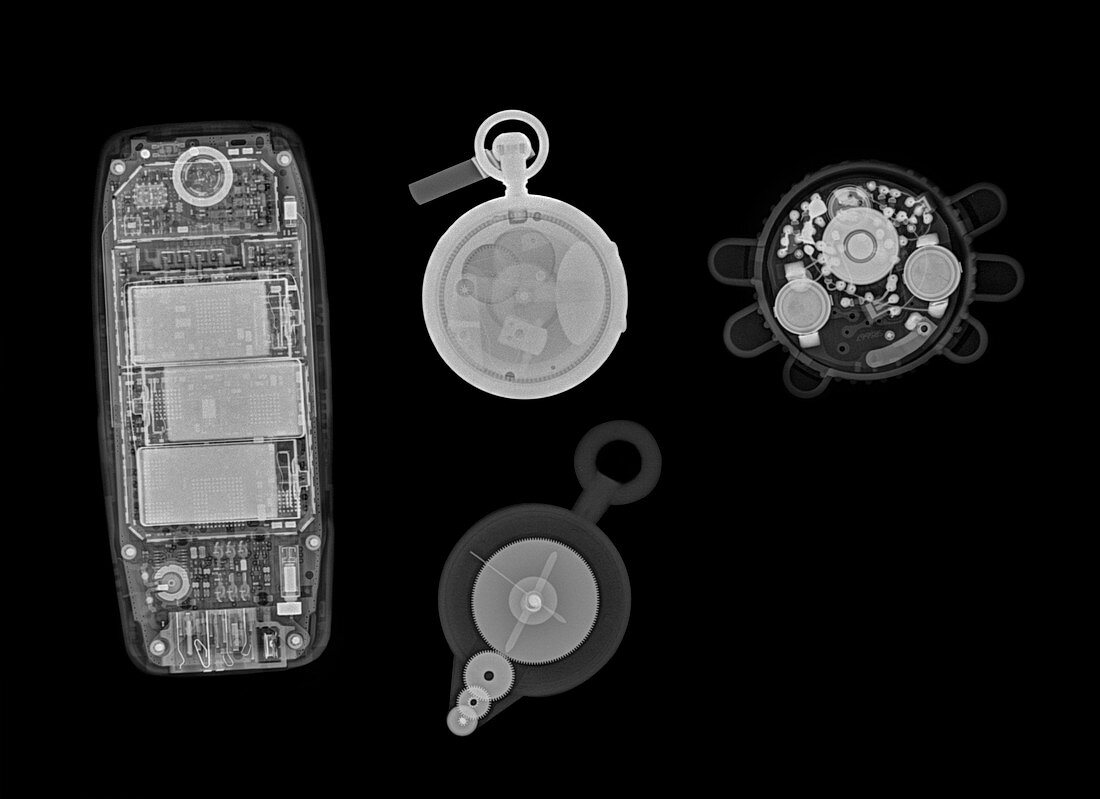 Assorted common objects,X-ray