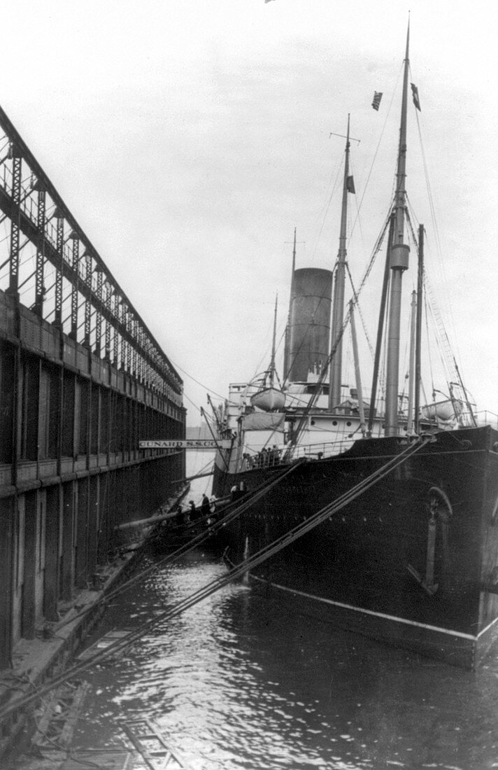 RMS Carpathia docked in New York