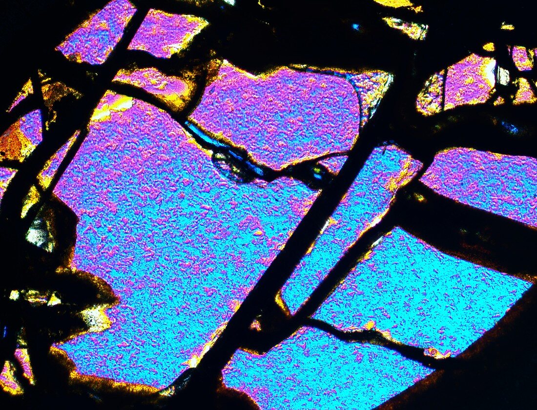 Meteor Jepara,thin section,micrograph