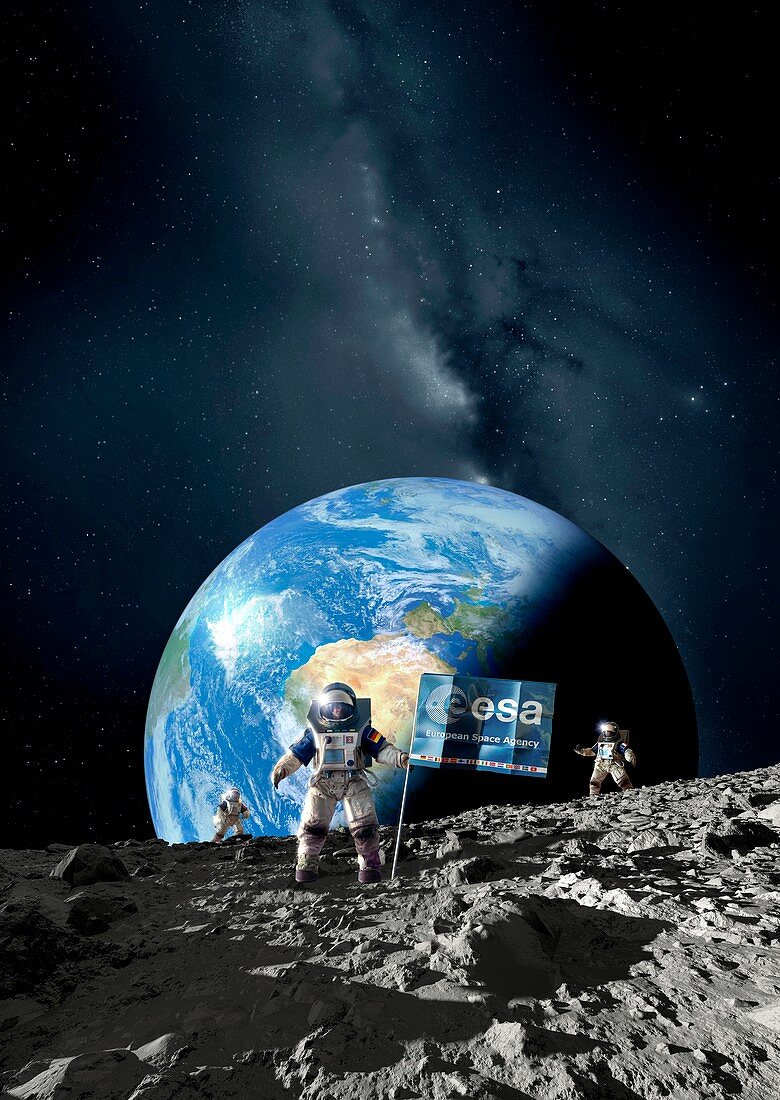 ESA lunar exploration,artwork