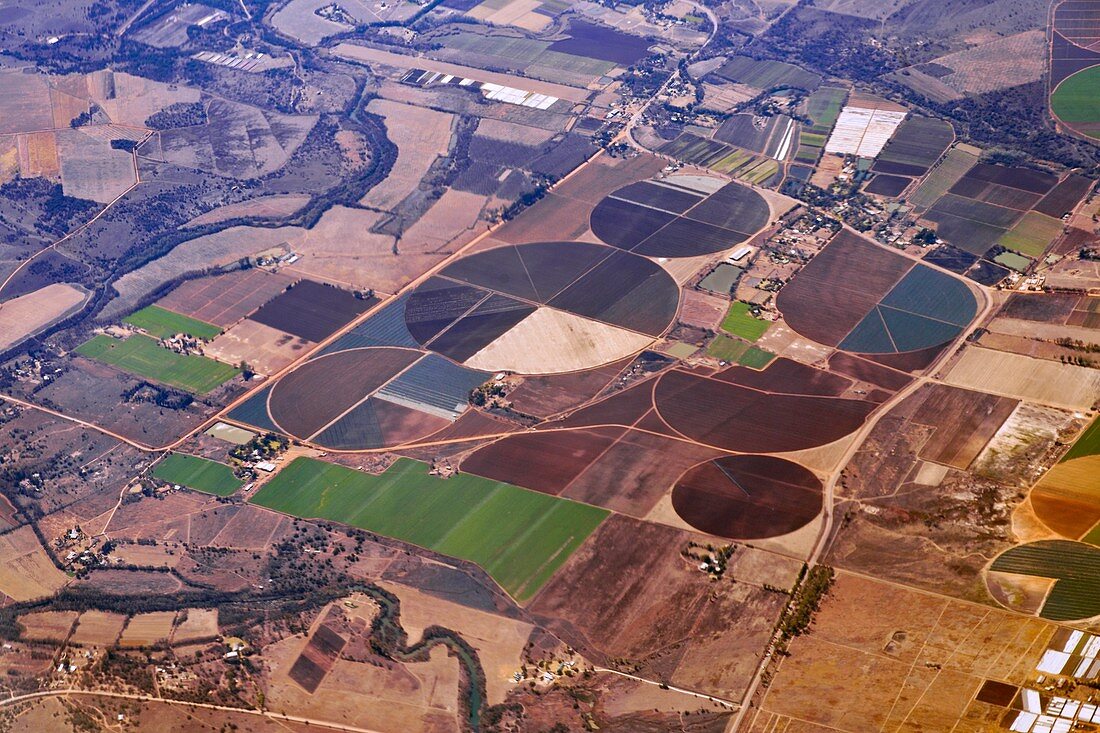 Agricultural fields from the air,Africa