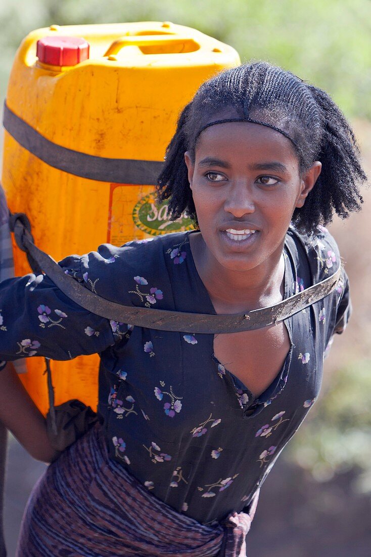 Ethiopian woman carrying water