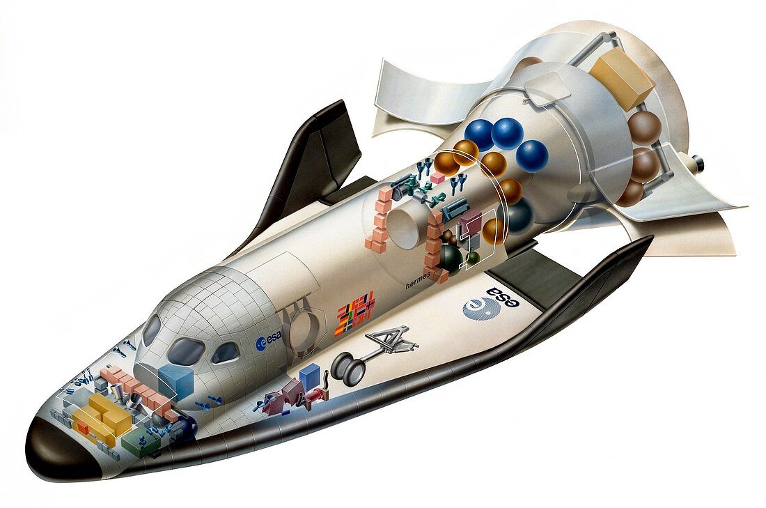 Hermes space shuttle,artwork