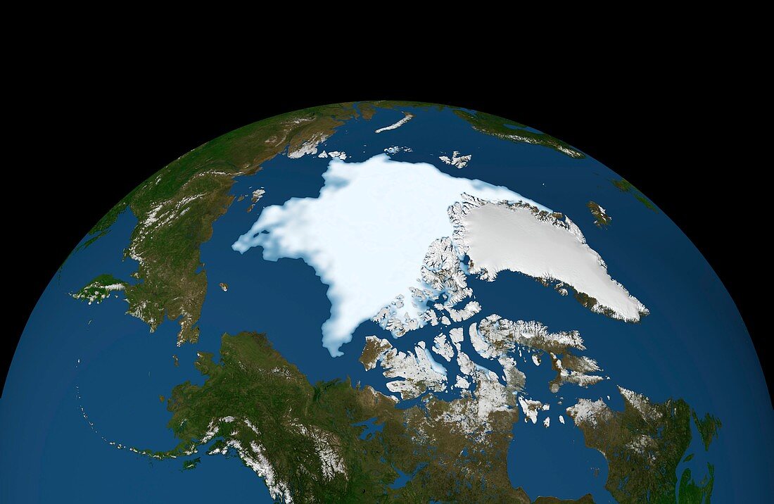 Arctic ice minimum extent,2011