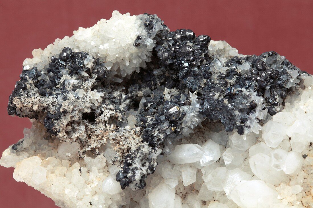 Hessite in quartz